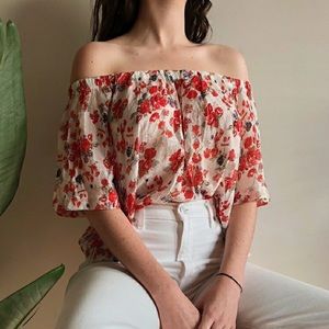 Reformation Flowy sheer OTS top